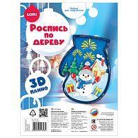 Роспись по дереву.Панно 3D "Зимние чудеса"