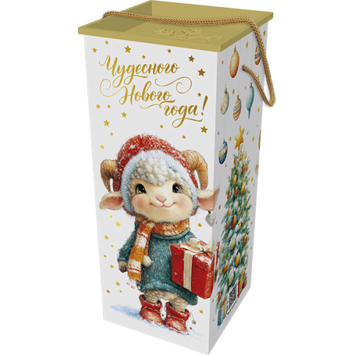 Коробка с металлизированной крышкой "Кучеряшки" , 800г фото 2