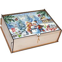 Шкатулка Новогодние мотивы, 800г