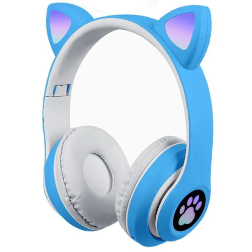 Наушники Bluetooth голубые 

 фото в интернет-магазине Glasker